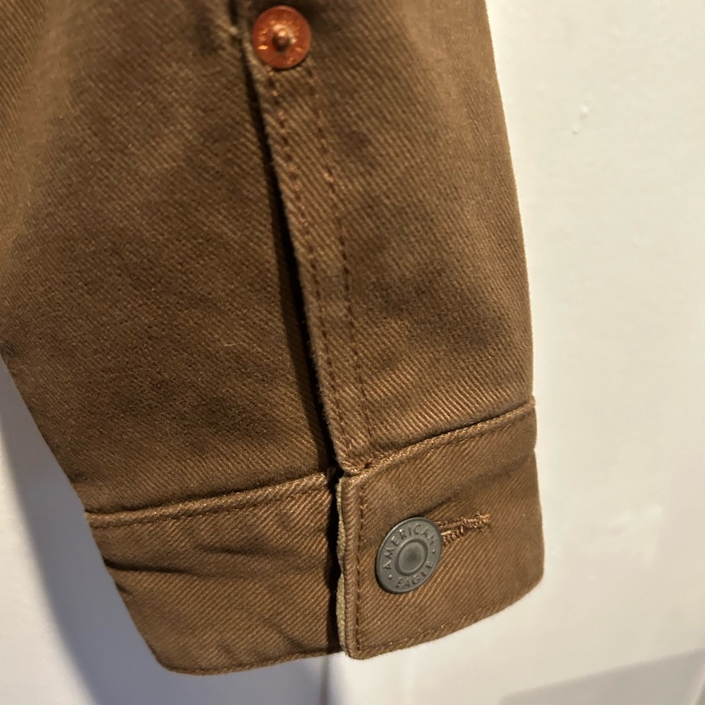 American Eagle Canvas Coat Plaid Lined - Picture 8 of 8